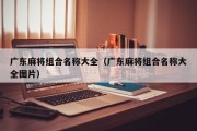 广东麻将组合名称大全（广东麻将组合名称大全图片）